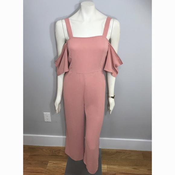 Forever 21 Pants - Sold ❎ Forever 21 Off The Shoulder Blush Mauve Jumpsuit